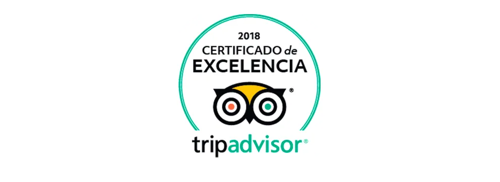 Certificado de Excelencia 2018 de Tripadvisor